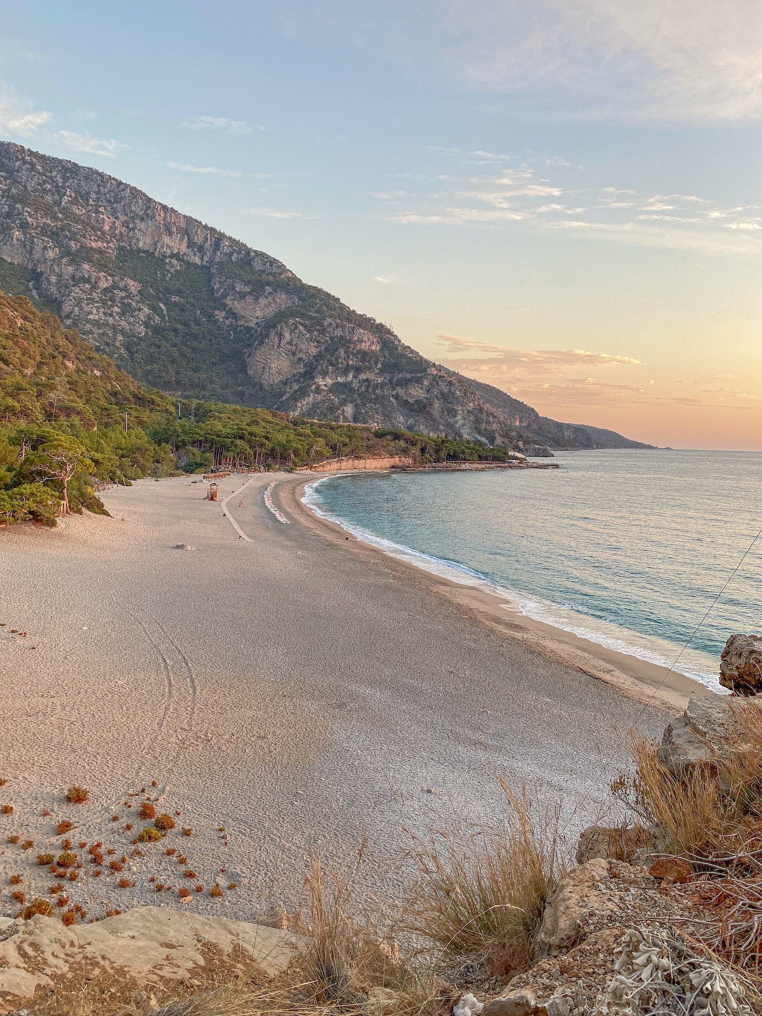 Travel Turkey . Sandy beach. Kidrak beach. Fethiye